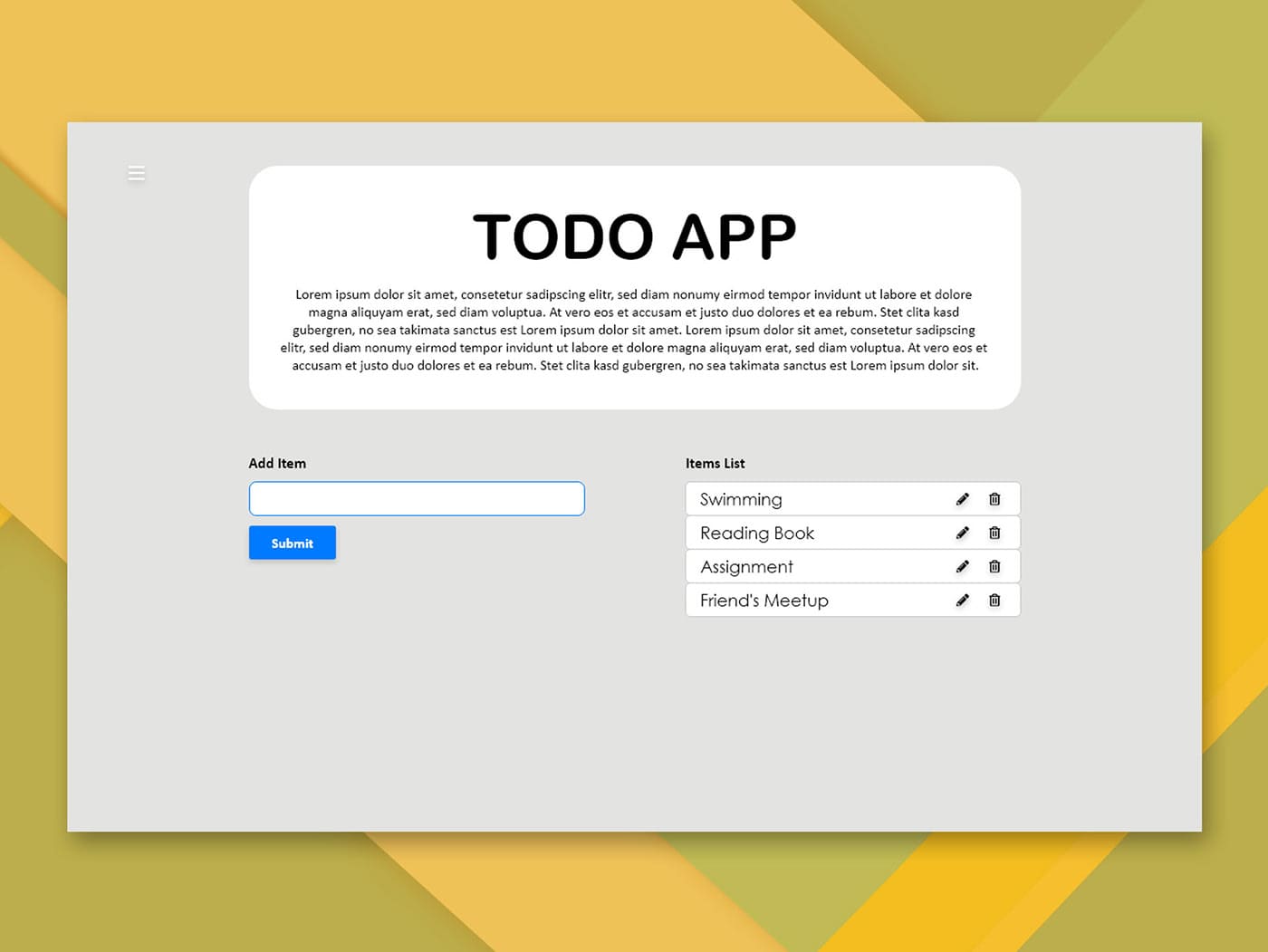 Todo приложение